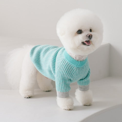Marled Knit Dog Sweater – Soft Ribbed Pet Pullover for Small Dogs | Chihuahua, Pomeranian & Maltese