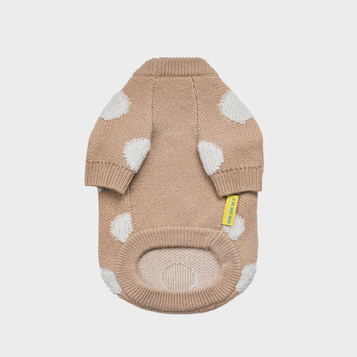 Polka Dot Jacquard Knit Dog Sweater – Cozy Pet Pullover for Small Dogs | Chihuahua, Pomeranian & Maltese